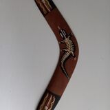 Handcrafted Boomerang (Gerko Pattern) 16'' in Acacia Wood - Australia