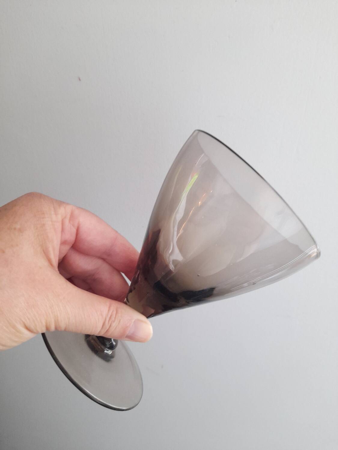 4 old ribbed glasses