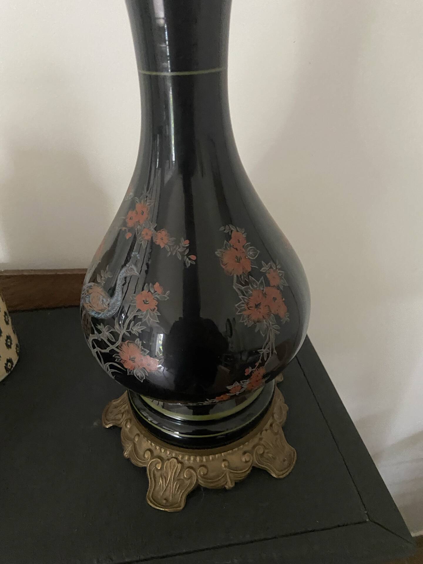 Large ceramic lamp from the Napoleon III period.