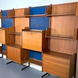 Mid-Century Modern modular wood bookcase from 50s
