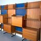 Mid-Century Modern modular wood bookcase from 50s