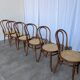 Set of 6 Bentwood Dining Chairs with Cane Seat / Bistro Thonet Style Chairs