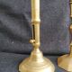 Batch of 5 brass candlesticks