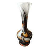 Florence Design opaline vase. Pop Art style. Designer Carlo Moretti. High 25.5 cm