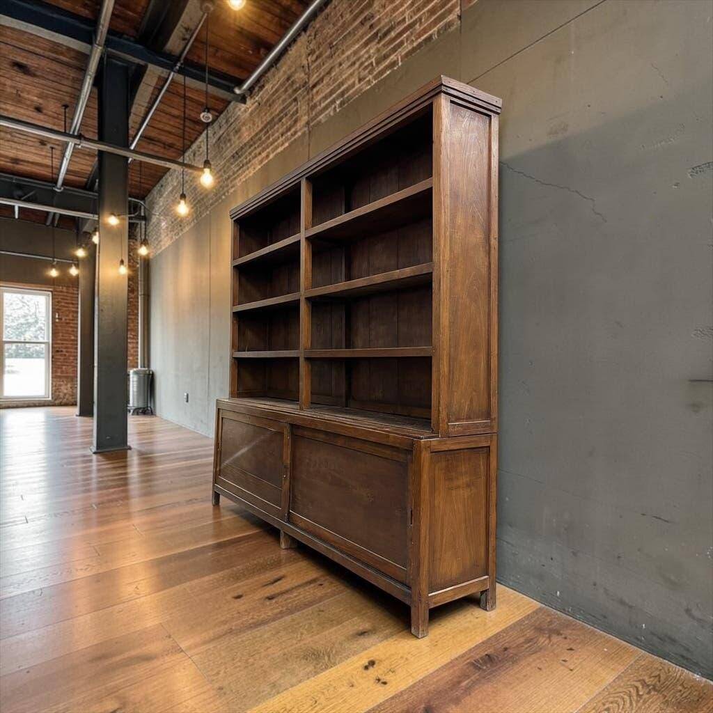 XL vintage wooden display shelf/bookcase