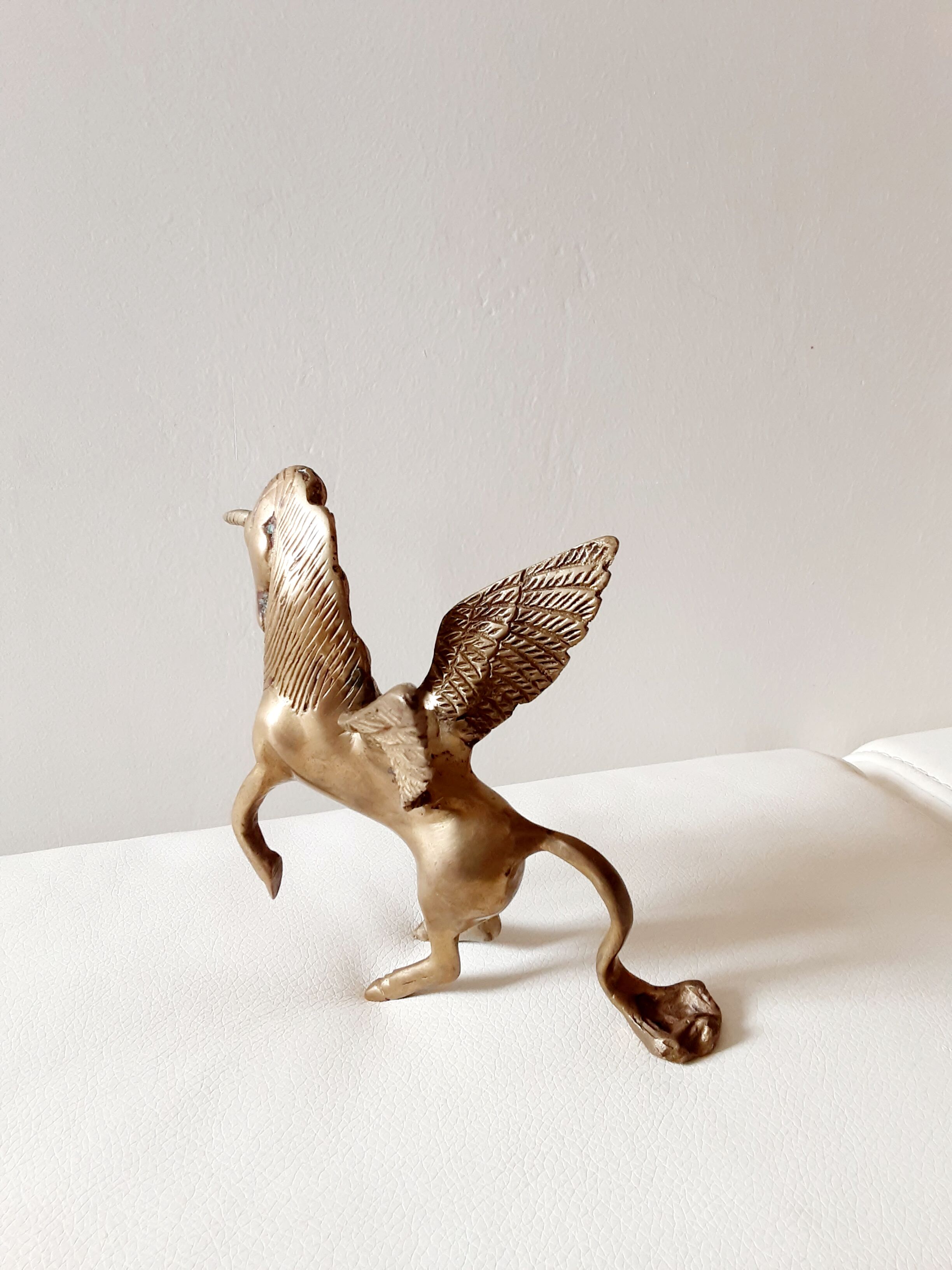 Bronze unicorn figure