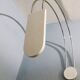 Mid century arc ceiling or wall light by Bruno Gecchelin, Italy 1970s