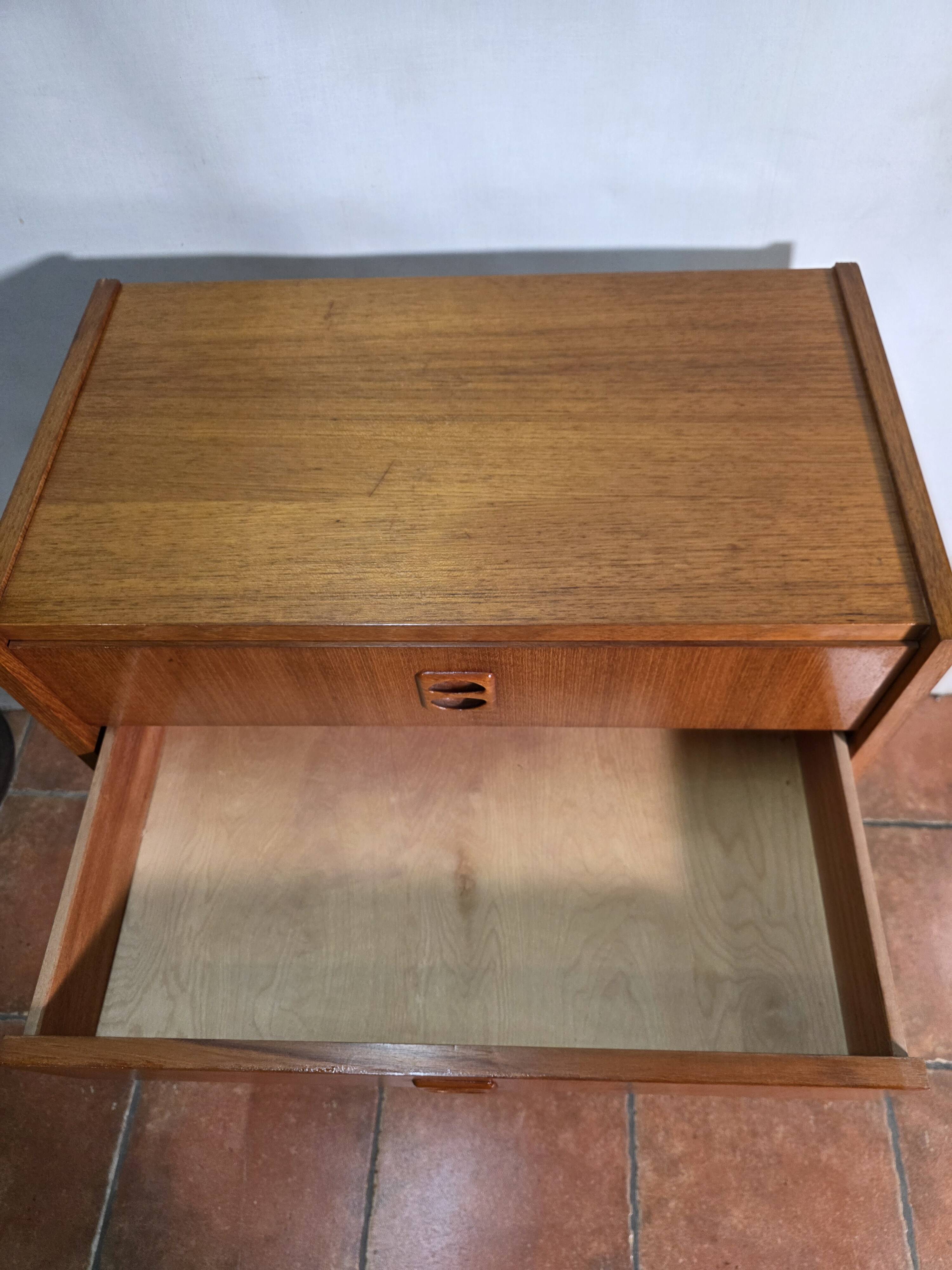 Scandinavian teak chest of drawers from the 1960s.