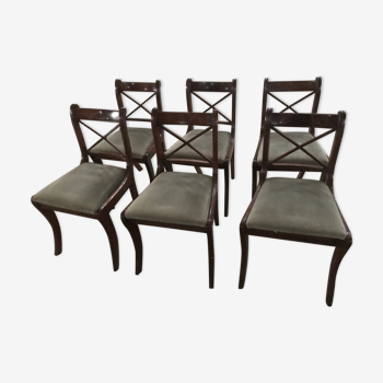 6 chaises style Directoire acajou