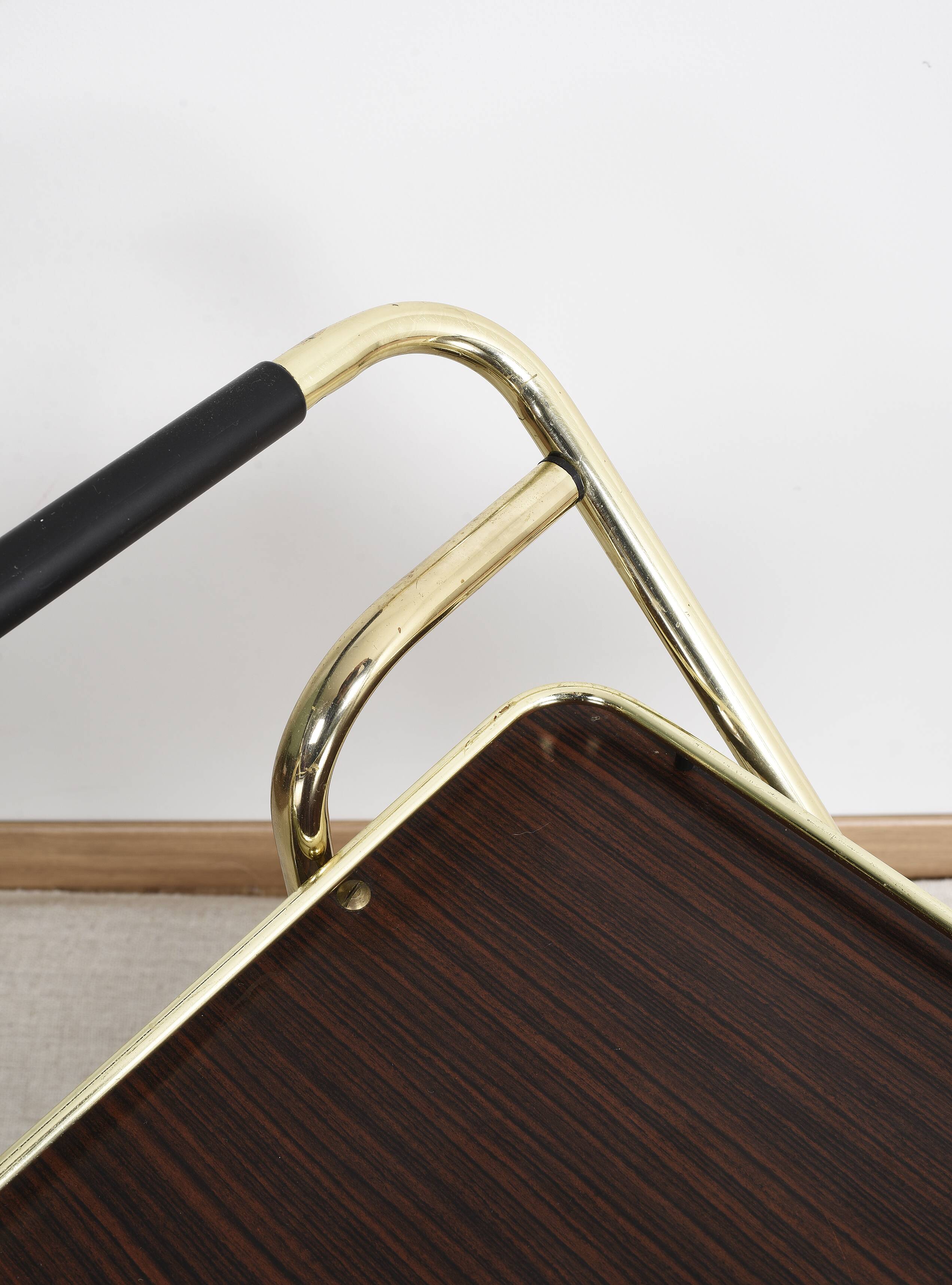 Trolley, bar service, folding table, in formica