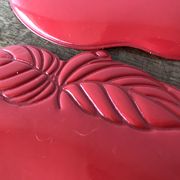 6 dessous de verre rouge vintage