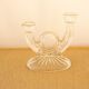Transparent glass candle holder