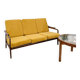 Vintage teak reupholstered Scandinavian canapé
