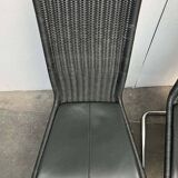 Grey German cantilever chairs B25 with leather cushions from Tecta, set of 4.