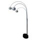 Sculptural Space Age Arco Floor Lamp, Chrome Metal, Three Lights, Reggiani