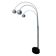 Sculptural Space Age Arco Floor Lamp, Chrome Metal, Three Lights, Reggiani