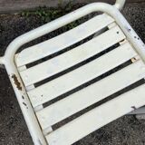 2 chairs Tolix T2 Xavier Pauchard French bistrot chairs Paris Garden terrace 50s