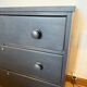 Commode anglaise en bois patiné noir