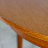 Table ronde extensible en teck vintage scandinave