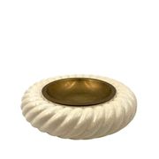 Tommaso Barbi, cream ceramic ashtray / vide poche, B Ceramiche, ca. 1970