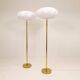 Modern Scandinavian floor lamps in brass "ENCO", Sweden, 1970s