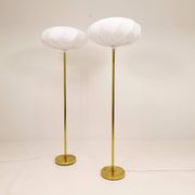Modern Scandinavian floor lamps in brass "ENCO", Sweden, 1970s