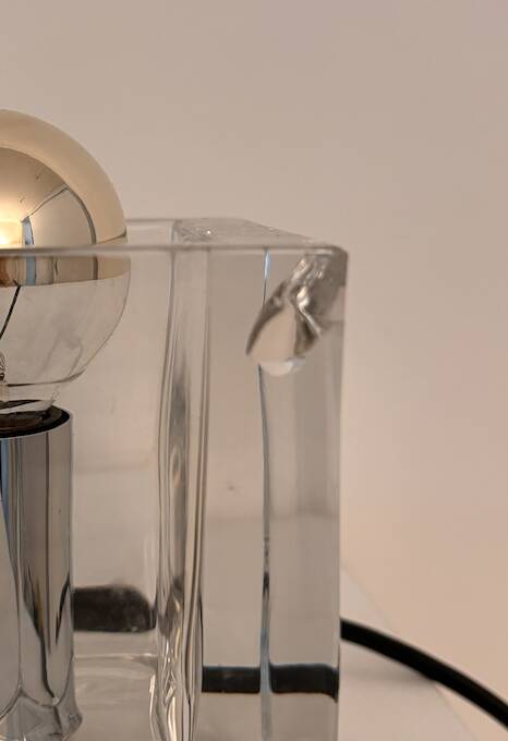 Pair of vintage Nachtmann Leuchten glass lamps