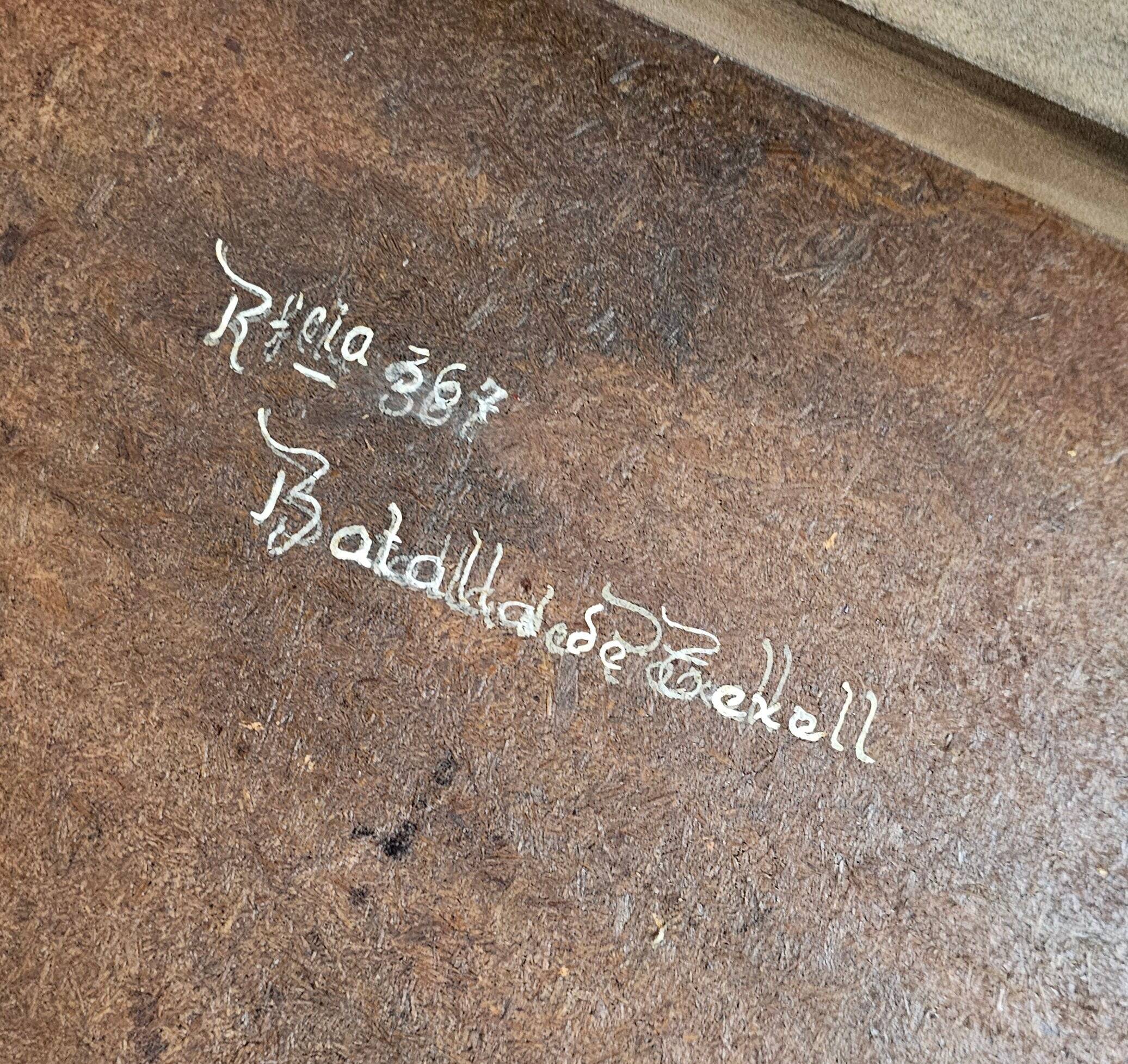 2 x nesting side tables / neo classic / painted gold leaf top / The battle of Texel