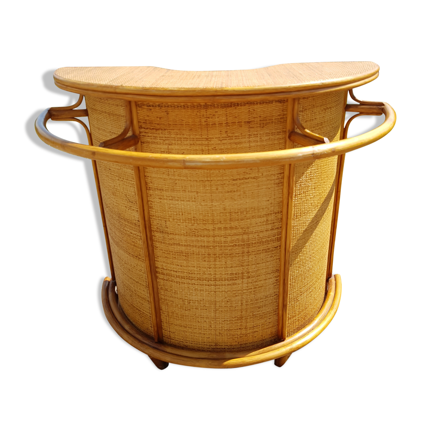 Vintage bamboo and rattan bar