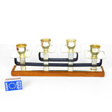 1930s art deco teak candlestick, Austria