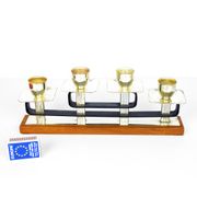 1930s art deco teak candlestick, Austria
