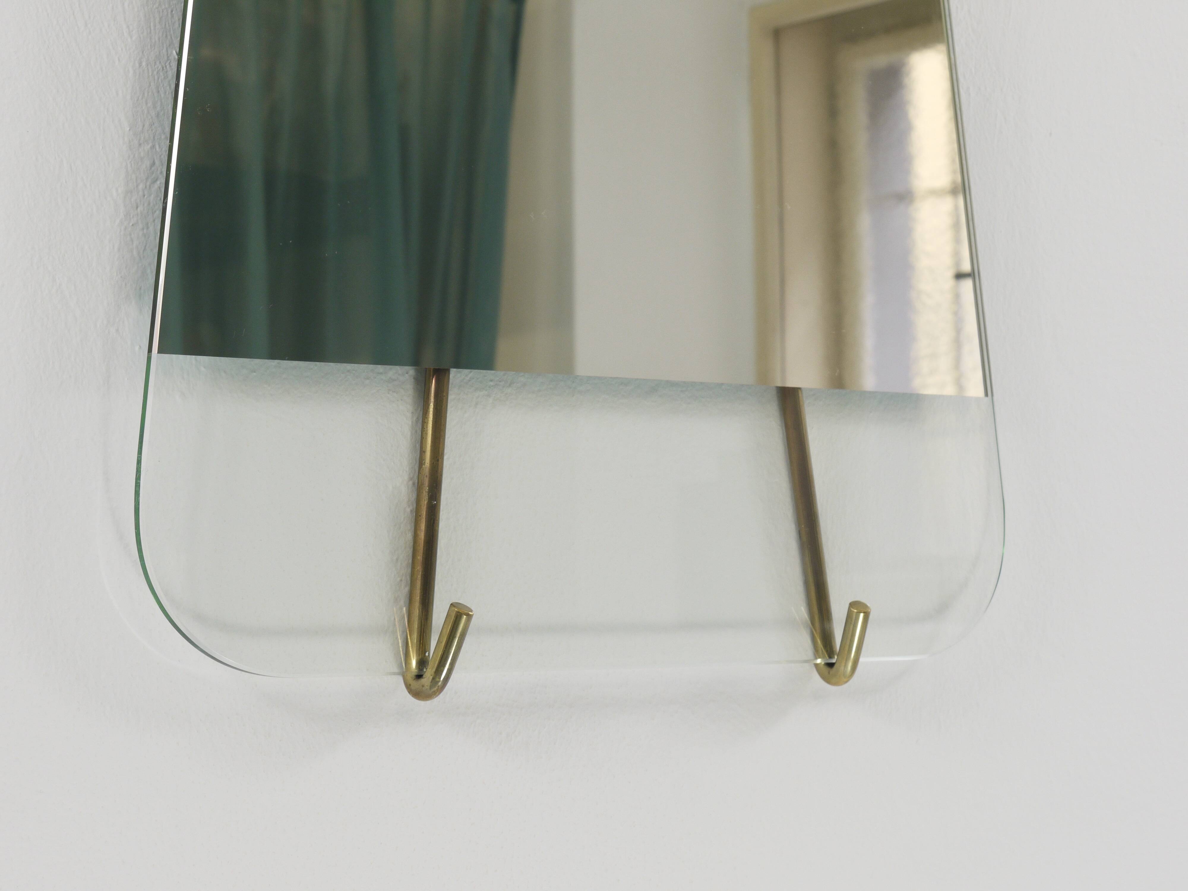 Carl Aubock Vienna Rare Brass Wall Mirror No. 38, Austria, 1950s