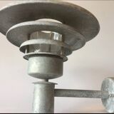 Classic Danish Vintage Outdoor Wall Lamp in Galvanized Steel