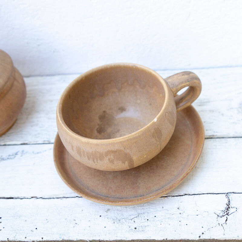 Tea cup, saucer and sugar pot Rhodaceram
