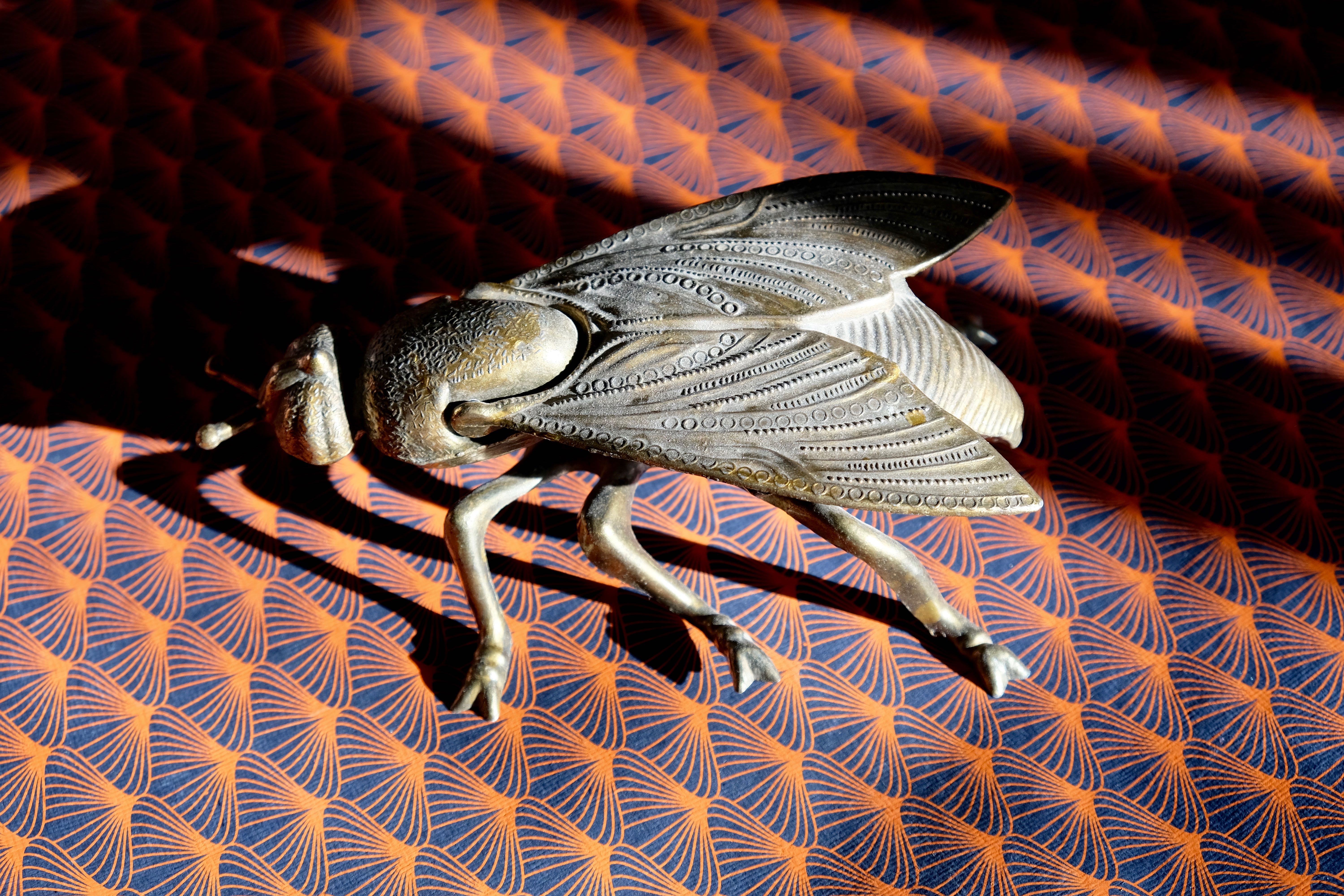 Vintage brass fly ashtray 1970