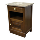 1930s Art Deco oak and marble top bedside table