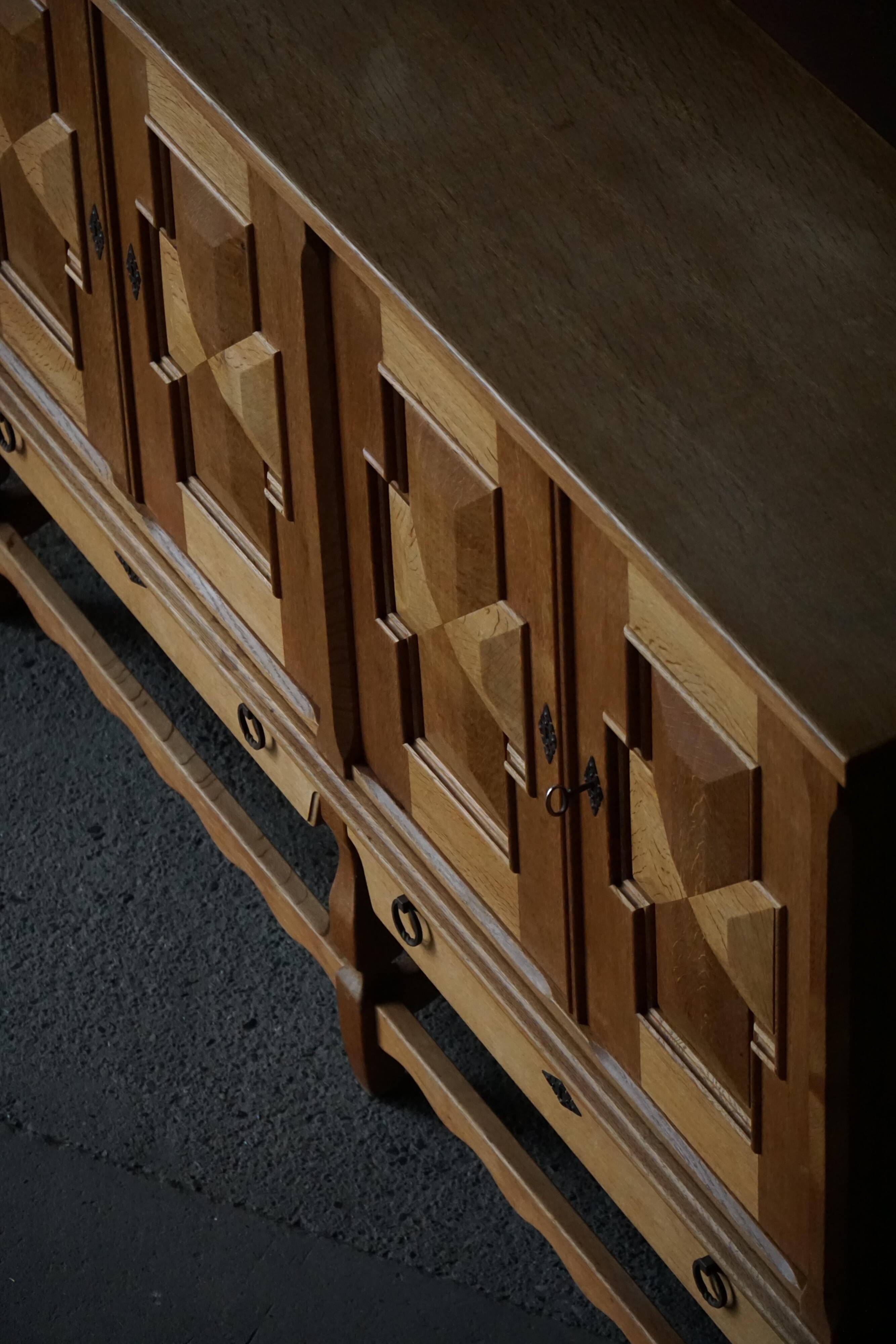 Henning Kjærnulf, enfilade in oak, mid-century Danish, Nyrup Møbelfabrik, 1960s.