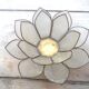 Mother-of-pearl and brass candlestick