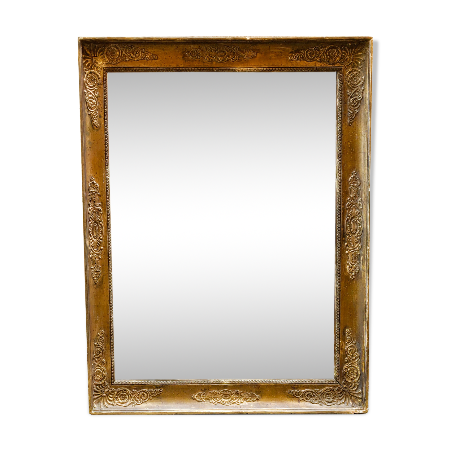 Mirror golden era wood restoration XIX 82.5x68.5cm
