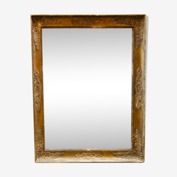 Miroir bois doré époque Restauration XIXeme 82.5x68.5cm