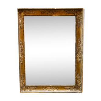 Mirror golden era wood restoration XIX 82.5x68.5cm