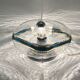 Luxury Large Table Lamp in Murano Hammered Glass, 60s