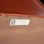 Armchair 2204 and leather pouf by Børge Mogensen, Denmark, 1960s.