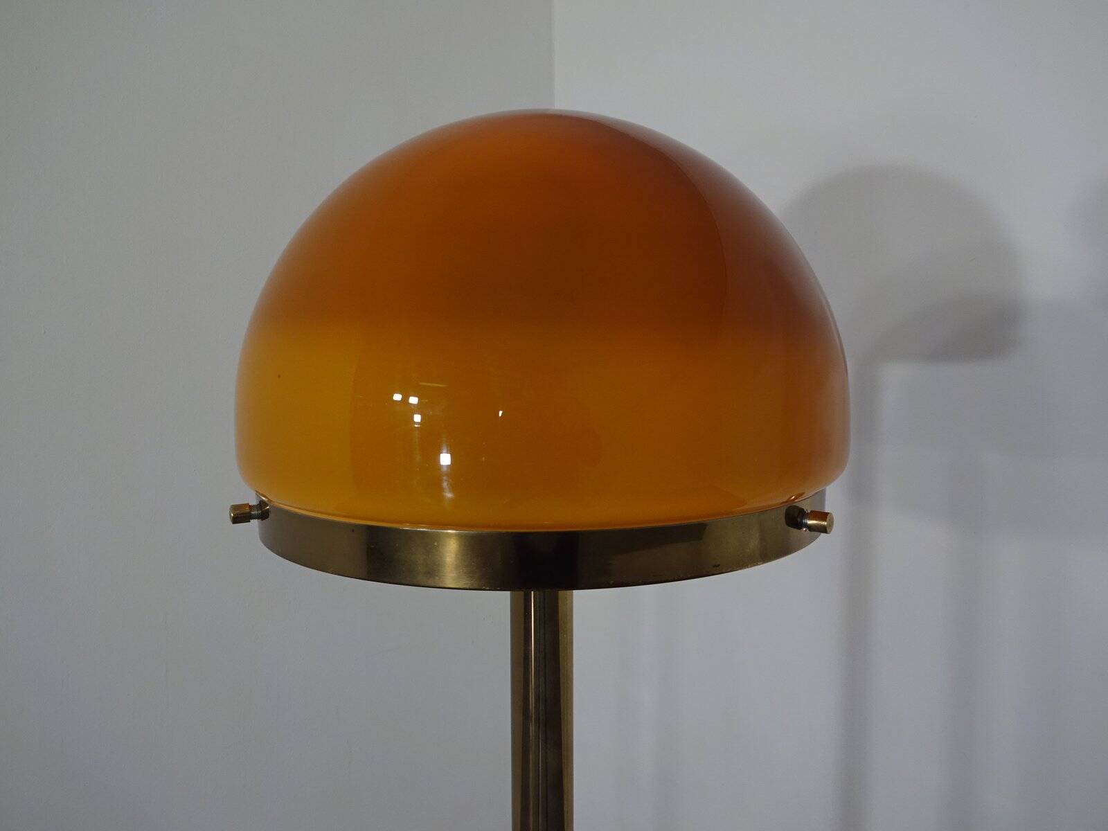 Brass and Glass Floor Lamp, 1970s