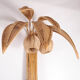 Pair of coconut tree sconces, rattan palm tree