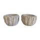2 old decorative pots