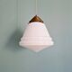 Art Deco conical white opaline suspension, 1920-30
