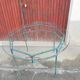 Table vintage fer forgé et plateau verre