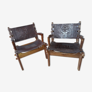 Two traditional mexican armchairs