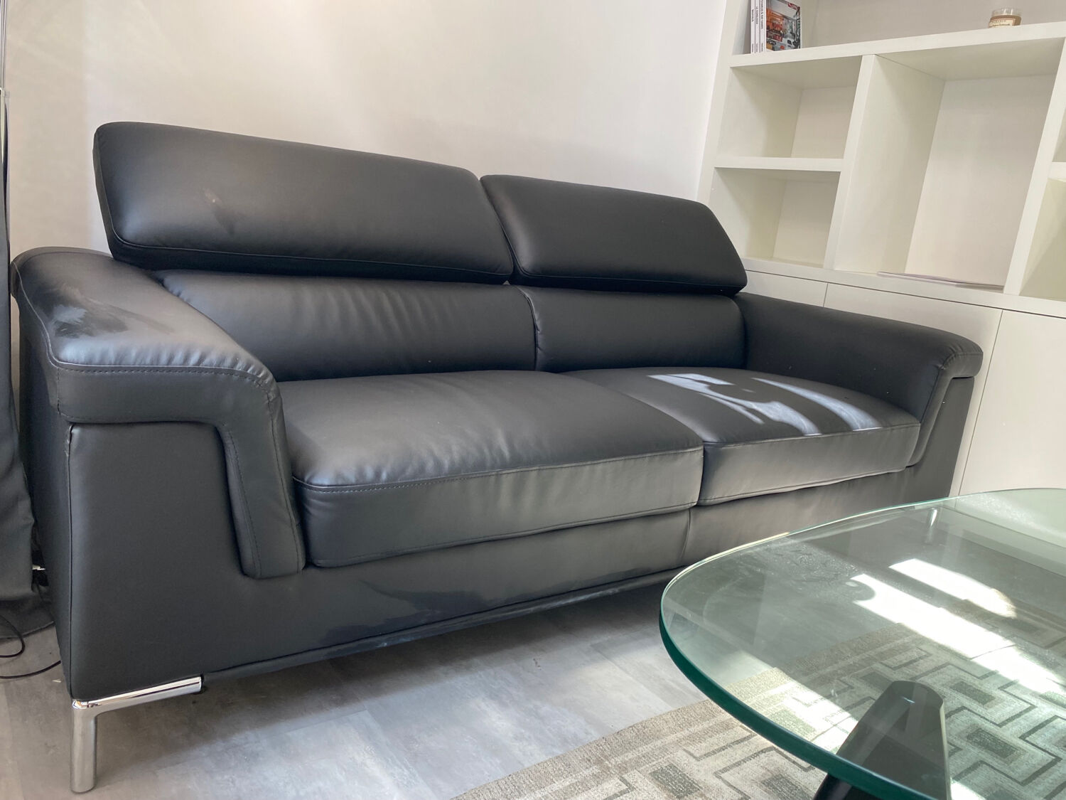3-seater leather sofa